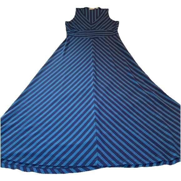 Anthropologie Maeve Bisevo Ribbed Blue Tank Dress Striped Maxi Dress Size XL - Picture 9 of 15